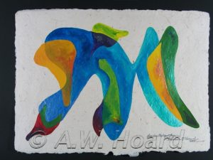 Running Elephant Boy Print Series SOLD OUT- Only Original Painting on Handmade Paper remains