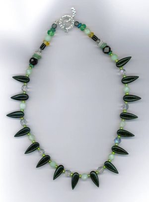 ECLIPSE Amulet with Serpentine and Rock Crystal