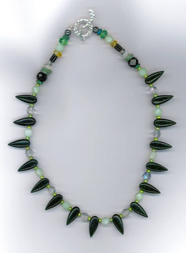 ECLIPSE Amulet with Serpentine and Rock Crystal