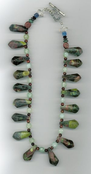 Brazilian Unakite Heart Chakra Amulet