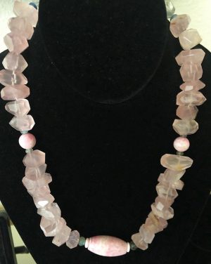 Rhodochrosite and Rose Quartz Super Heart Chakra Amulet