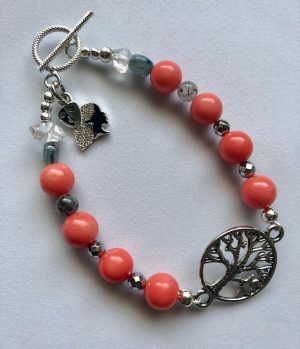 Coral Tree of Life Prayer Amulet